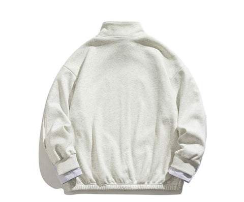 heavy fake two pieces fleece-lined