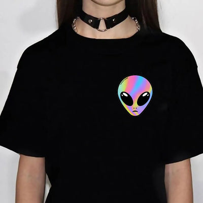 Magic Mushrooms Alien Psychedelic t-shirts women