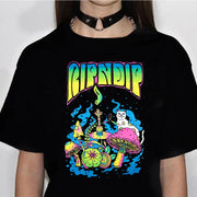 Magic Mushrooms Alien Psychedelic t-shirts women