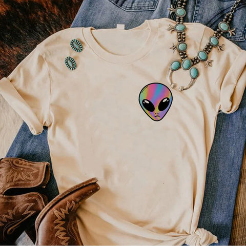 Magic Mushrooms Alien Psychedelic t-shirts women