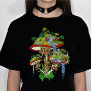 Magic Mushrooms Alien Psychedelic t-shirts women