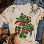 Magic Mushrooms Alien Psychedelic t-shirts women