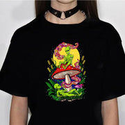 Magic Mushrooms Alien Psychedelic t-shirts women